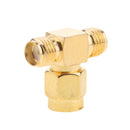 Mini RP-SMA male to dual RP-SMA female T connector adapter pigtail NEW for Wi-Fi
