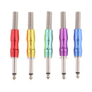 High Quality Stereo 6.5mm 1/4'' Amplifier Microphone plug 6.35mm 1/4'' wire Connector male plug adapter Soldering