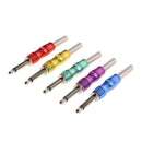 High Quality Stereo 6.5mm 1/4'' Amplifier Microphone plug 6.35mm 1/4'' wire Connector male plug adapter Soldering