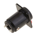 Audio 6.35mm Jacks TS and TRS Panel Mount Jack Locking Style D Series Size PNL MT Black Receipt