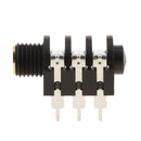 2pcs Gold 6.35mm / 6.5mm 6Pin DIP Stereo Dual Channel Microphone Socket 6.35 /6.5 Audio Straight jack