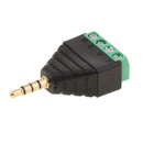 3.5mm 4 Pole Stereo TRRS Audio Vedio Male to 4 Screw Terminal Female Headphone Balum Converter Adapter