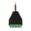 3.5mm 4 Pole Stereo TRRS Audio Vedio Male to 4 Screw Terminal Female Headphone Balum Converter Adapter