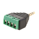 3.5mm 4 Pole Stereo TRRS Audio Vedio Male to 4 Screw Terminal Female Headphone Balum Converter Adapter