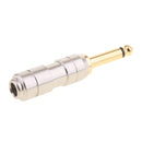 Right Angle Stereo TRS Solder-On 1/4''Inch 6.5mm Replacement Stereo Male Jack Plug Connectors Silver