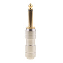 Right Angle Stereo TRS Solder-On 1/4''Inch 6.5mm Replacement Stereo Male Jack Plug Connectors Silver