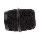 Replacement KTV Handheld Mic Microphone Ball Head Mesh Grill Dia 37mm Black