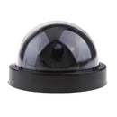Dummy Security Dome Camera With Flashing Red LED Light Outdoor Black