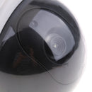 Dome Shaped Dummy Securtiy Camera with Red Light Dummy Surveillance Camera Outdoor Indoor Use,Wireless Simulate Cameras for Home Security(White)