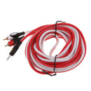 Professional Quality RCA Cable 16.5ft Dual Shielded Gold-Plated 3.5mm Male to 2RCA Male Stereo Audio Y Cable (white/left and red/right sockets)