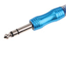 Universal 6.35mm 1/4inch TRS Male to 2 Dual XLR Male Mic Stereo Audio Converter Adapter Cable Cord 5Ft (Blue)