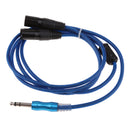 Universal 6.35mm 1/4inch TRS Male to 2 Dual XLR Male Mic Stereo Audio Converter Adapter Cable Cord 5Ft (Blue)