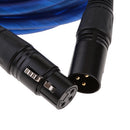 3-Pin foot Mic Cable Patch Cords - XLR Male to XLR Female Black Microphone Cables - 16Ft Balanced Mic Snake Cord - Single