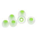 3.8mm Silicone In-Ear Earphone Covers Earbud Tips 3pairs Profession Protect Your Ears(Transparen Green)