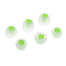 3.8mm Silicone In-Ear Earphone Covers Earbud Tips 3pairs Profession Protect Your Ears(Transparen Green)