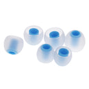 3.8mm Silicone In-Ear Earphone Covers Earbud Tips 3pairs Profession Protect Your Ears(Transparen Blue)