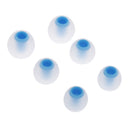 3.8mm Silicone In-Ear Earphone Covers Earbud Tips 3pairs Profession Protect Your Ears(Transparen Blue)