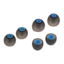 3.8mm Silicone In-Ear Earphone Covers Earbud Tips 3pairs Profession Protect Your Ears(Black Blue)