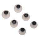 3.8mm Silicone In-Ear Earphone Covers Earbud Tips 3pairs Profession Protect Your Ears(Transparen Black)