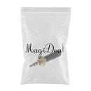 3.5mm Screw Lock Stereo Jack Male Plug Metal Audio Solder Adapter Black