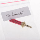 3.5mm Screw Lock Stereo Jack Male Plug Metal Audio Solder Adapter Red