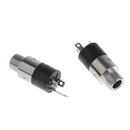 3.5MM Female Plating Stereo Jack Panel Mount Solder Connector Terminals With Locking Nuts-3.5MM Headphone Audio Jack, Pack of 5