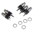 3.5MM Female Plating Stereo Jack Panel Mount Solder Connector Terminals With Locking Nuts-3.5MM Headphone Audio Jack, Pack of 5