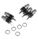 3.5MM Female Plating Stereo Jack Panel Mount Solder Connector Terminals With Locking Nuts-3.5MM Headphone Audio Jack, Pack of 5