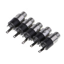 3.5MM Female Plating Stereo Jack Panel Mount Solder Connector Terminals With Locking Nuts-3.5MM Headphone Audio Jack, Pack of 5