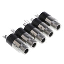 3.5MM Female Plating Stereo Jack Panel Mount Solder Connector Terminals With Locking Nuts-3.5MM Headphone Audio Jack, Pack of 5