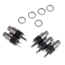 3.5MM Female Plating Stereo Jack Panel Mount Solder Connector Terminals With Locking Nuts-3.5MM Headphone Audio Jack, Pack of 5