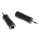 3.5mm 1/8"Male Plug Mono To 6.35mm 1/4"Female Jack Audio Converter 5Pcs/set Suitable for The Connect of Pc, Mp3, Smartphone, etc