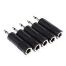 3.5mm 1/8"Male Plug Mono To 6.35mm 1/4"Female Jack Audio Converter 5Pcs/set Suitable for The Connect of Pc, Mp3, Smartphone, etc