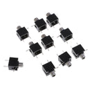 10Pcs/set 3.5mm PCB Panel Mount Stereo Jack Female Socket Connector Earphone Mono TS Jack Socket Adapter
