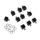 10Pcs/set 3.5mm PCB Panel Mount Stereo Jack Female Socket Connector Earphone Mono TS Jack Socket Adapter
