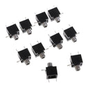 10Pcs/set 3.5mm PCB Panel Mount Stereo Jack Female Socket Connector Earphone Mono TS Jack Socket Adapter