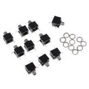10Pcs/set 3.5mm PCB Panel Mount Stereo Jack Female Socket Connector Earphone Mono TS Jack Socket Adapter