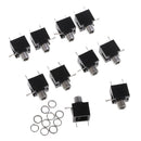 10Pcs/set 3.5mm PCB Panel Mount Stereo Jack Female Socket Connector Earphone Mono TS Jack Socket Adapter