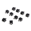 10Pcs/set 3.5mm PCB Panel Mount Stereo Jack Female Socket Connector Earphone Mono TS Jack Socket Adapter