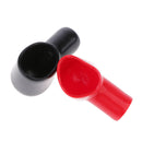 1Pair Car Battery Terminal Insulation Protector Sleeve Covers Black And Red 41mmx28mm