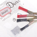 2X Metal Car Battery Clips Crocodile Alligator Test Clamps 10A 75mm Red&Black