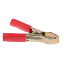 2X Metal Car Battery Clips Crocodile Alligator Test Clamps 10A 75mm Red&Black