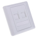 RJ45 Network 2 Ports Wall Outlet CAT5e Mounted Plate