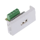 Durable USB Wall Socket Module Modular Wallplate with Frame Solderless Type
