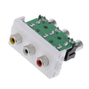 Home 3 RCA Wall Socket Module Modular Outlet Plate Panel Directly Plug