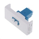LC Connector Wall Socket Module Female Fiber Optic Wallplate with Frame Directly Plug Type