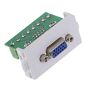 Durable VGA Wall Socket Module Modular Wallplate with Frame Solderless Type