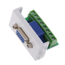 Durable VGA Wall Socket Module Modular Wallplate with Frame Solderless Type
