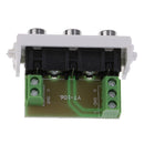 3 Way RCA Wall Socket Module/Modular with Frame Solderless Type for PC AV TV