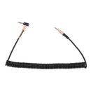 3.5mm Male to Male Stereo Cable Universal Aux Cord Auxiliary/Aux Coiled Stereo Audio Cable for Car Smartphone Tablets Headset PC Laptop Speaker MP3 Players(Black)